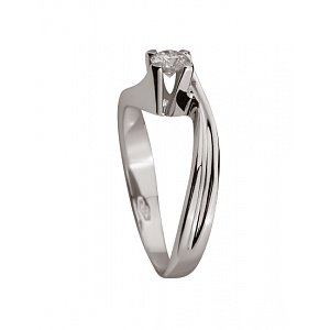 Золотое  кольцо с бриллиантом (01-200781042) фотография