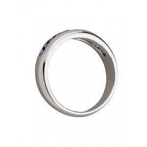 Золотое кольцо с бриллиантом  и  корундами (01-200785642) фотография