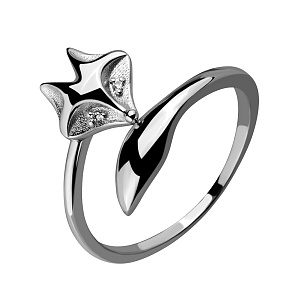 Золота каблучка з цирконіями (2б_к-231) фотографія