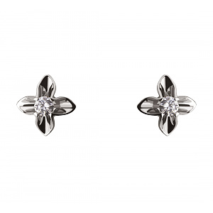 Золоті сережки з діамантами (2б_с-014) фотографія