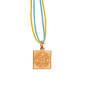 Золотий кулон «Родина» (1б_п-265) фотографія