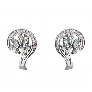 Золоті сережки з топазами (2с-127) фотографія