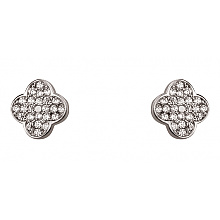 Золоті сережки з цирконієм куб. (01-19177343)