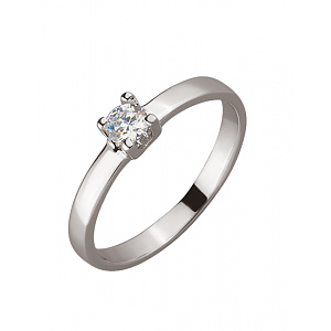 Золотое кольцо с цирконием куб. (01-200055143) фотография