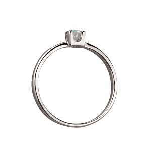 Золотое кольцо с цирконием куб. (01-200055143) фотография