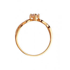 Золота каблучка з цирконієм куб. (01-200291143) фотографія