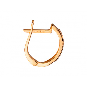 Золотые серьги с цирконием куб. (01-200323843) фотография