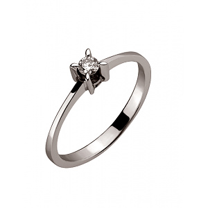 Золотое кольцо с бриллиантом (01-200355443) фотография