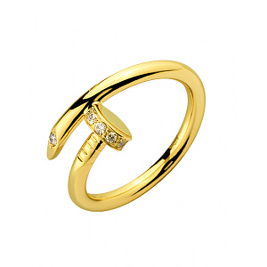 Золотое кольцо с бриллиантами (01-200552643) фотография