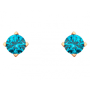 Золоті сережки з фіанітом (цирконієм куб.) (01-200740243) фотографія