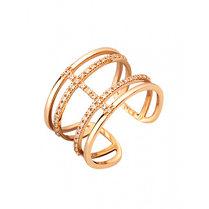 Золота каблучка з фіанітом (цирконієм куб.) (01-200745943) фотографія