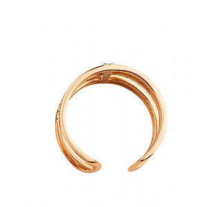 Золота каблучка з фіанітом (цирконієм куб.) (01-200745943) фотографія