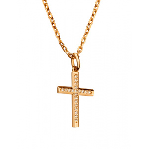 Золоте кольє з діамантами (01-200773343) фотографія