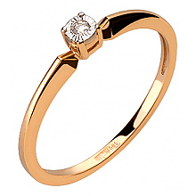Золота каблучка з діамантом (01-200816043)