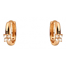 Золоті сережки з фіанітом (цирконієм куб.) (01-200819343)