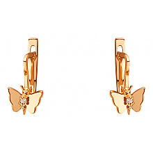 Золоті сережки з фіанітом (цирконієм куб.) (01-200845143)