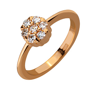 Золотое кольцо с бриллиантами (1б_к-055) фотография