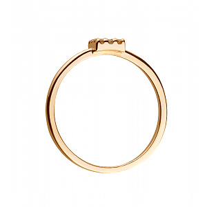 Золота каблучка з діамантами (1б_к-264) фотографія