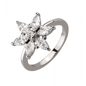 Золота каблучка з фіанітами (2к-237) картинка Золота каблучка з фіанітами (2к-237) фотографія