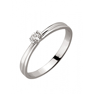 Золотое кольцо с бриллиантом (01-18385444) фотография