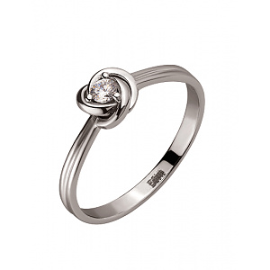 Золота каблучка з цирконієм куб. (01-200283044) фотографія