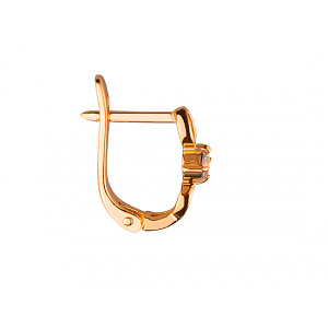 Золоті сережки з цирконієм куб. (01-200343544) фотографія