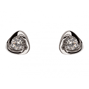 Золоті сережки з цирконієм куб. (01-200365444) фотографія