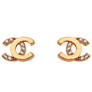 Золотые серьги с цирконием куб. (01-200376144) фотография