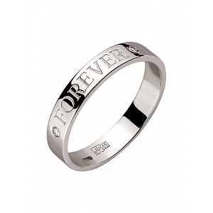 Золота обручка з діамантами (01-200408144) фотографія