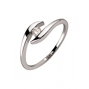 Золота каблучка з діамантом (01-200462044) фотографія