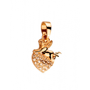 Золотий кулон з цирконієм куб. (01-200481244) фотографія