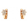 Золотые серьги с цирконием куб. 01-200526544 фотография 1