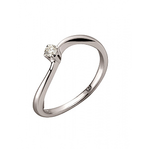 Золота каблучка з діамантом (01-200539544) фотографія