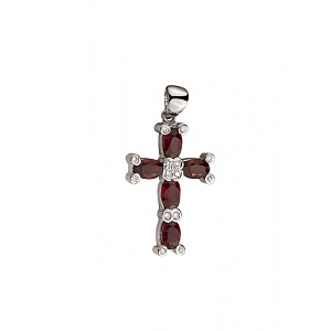 Золотой крестик с бриллиантами  и  цирконием куб. (01-200552644) фотография