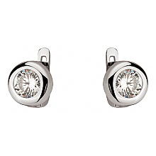 Золоті сережки з цирконієм куб. (01-200575944)