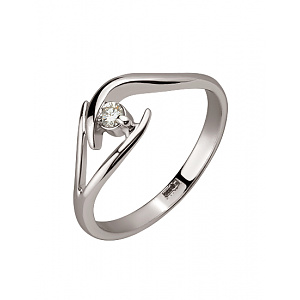 Золотое кольцо с бриллиантом (01-200761544) фотография