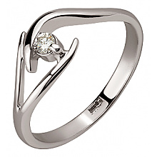 Золотое кольцо с бриллиантом (01-200761544)