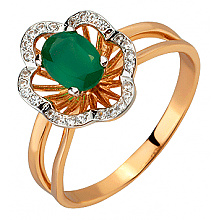 Золота каблучка з фіанітом (цирконієм куб.) (01-200761644)