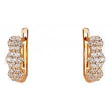 Золоті сережки з фіанітом (цирконієм куб.) (01-200841844)