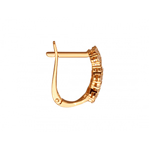 Золоті сережки з фіанітом (цирконієм куб.) (01-200841844) фотографія