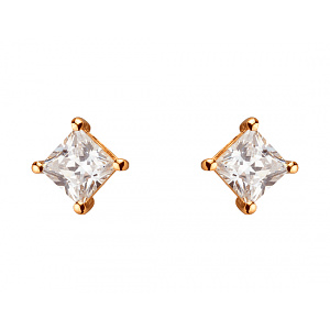 Золоті сережки з фіанітом (цирконієм куб.) (01-200845144) фотографія