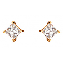 Золоті сережки з фіанітом (цирконієм куб.) (01-200845144)