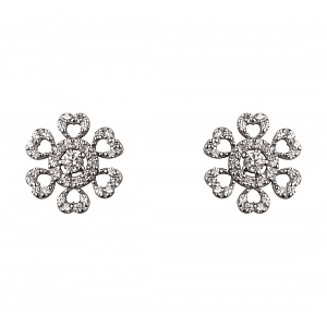 Золоті сережки з фіанітами (2б_с-230) фотографія