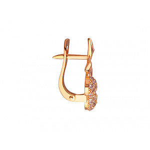 Золотые серьги с фианитами  и  циркониями (1б_с-251) фотография