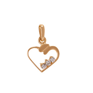 Золотой кулон с фианитами (1п-045) фотография