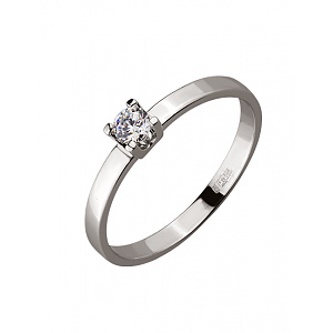 Золотое кольцо с цирконием куб. (01-18762945) фотография