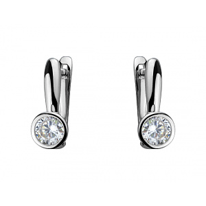 Золоті сережки з цирконієм куб. (01-19214845) картинка Золоті сережки з цирконієм куб. (01-19214845) фотографія