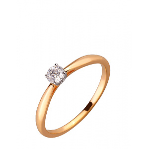 Золота каблучка з цирконієм куб. (01-200092645) фотографія