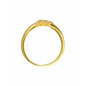 Золотое кольцо с цирконием куб. (01-200120345) фотография