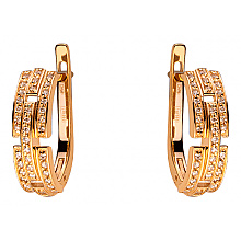 Золоті сережки з фіанітом (цирконієм куб.) (01-200191445)